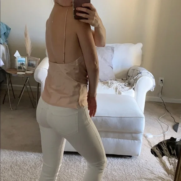 Sexy silky Champagne top - Picture 2 of 4